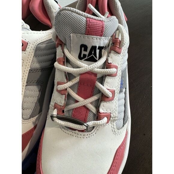 Stylish Women's Work Sneakers in Caterpillar Pink and Gray - Picture 5 of 8